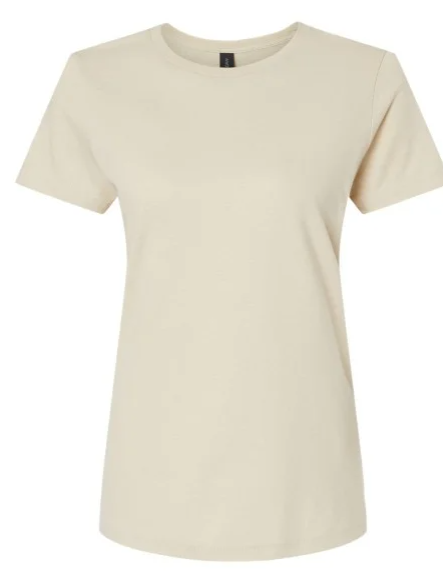 Beige t-shirt on a white background