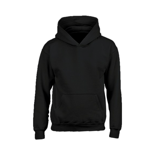 Black hoodie on a white background