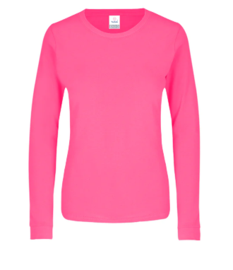 Pink long-sleeve shirt on a white background