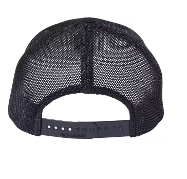 Black mesh cap on a white background