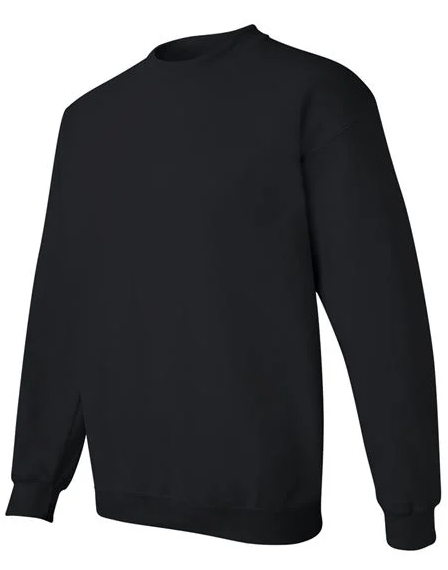 Black sweatshirt on a white background