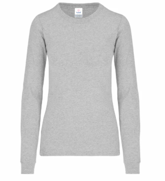 Gray long-sleeve shirt on a white background
