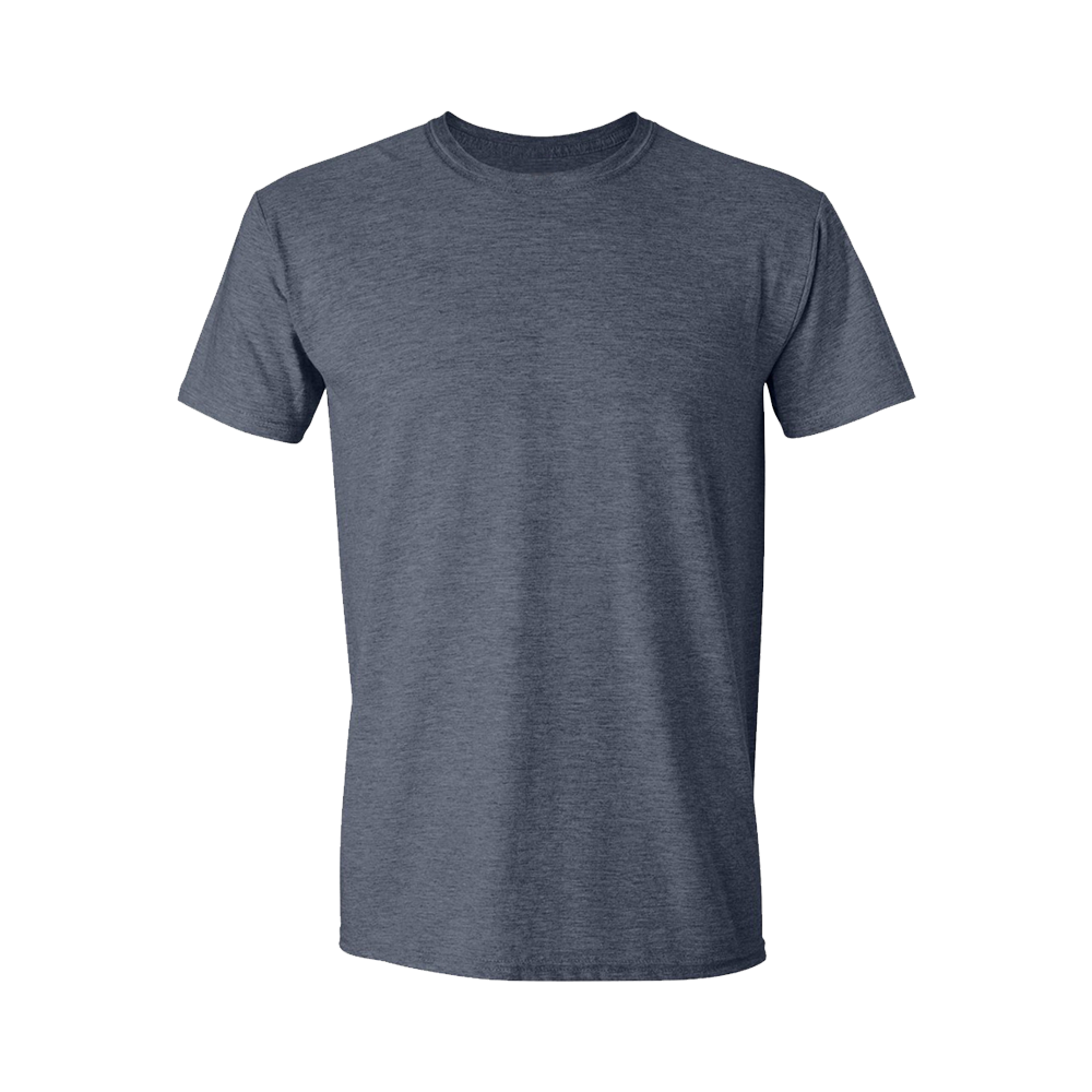 Plain dark gray t-shirt on a white background