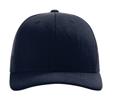 Navy blue baseball cap on a white background