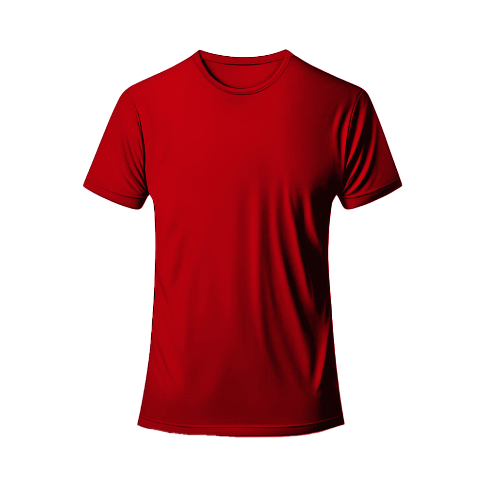 Red t-shirt on a white background