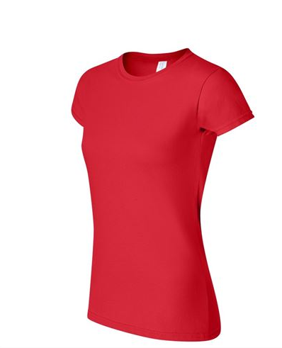 Red t-shirt on a white background
