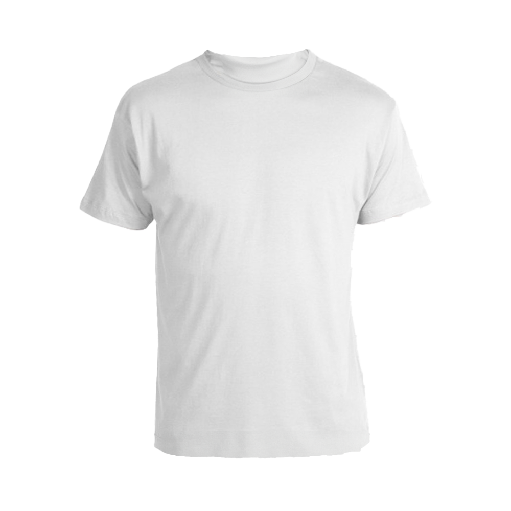 Plain white t-shirt on a white background