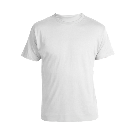 Plain white t-shirt on a white background