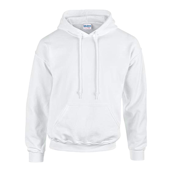 White hoodie on a white background