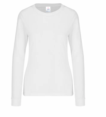 White long-sleeve shirt on a white background