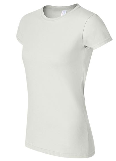 White t-shirt on a white background