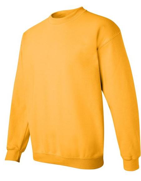 Yellow sweatshirt on a white background